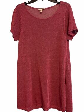 Eileen Fisher open knit mini dress